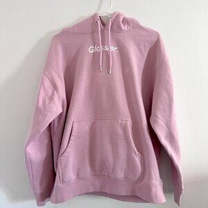 Glossier Original Pink Hoodie Size L